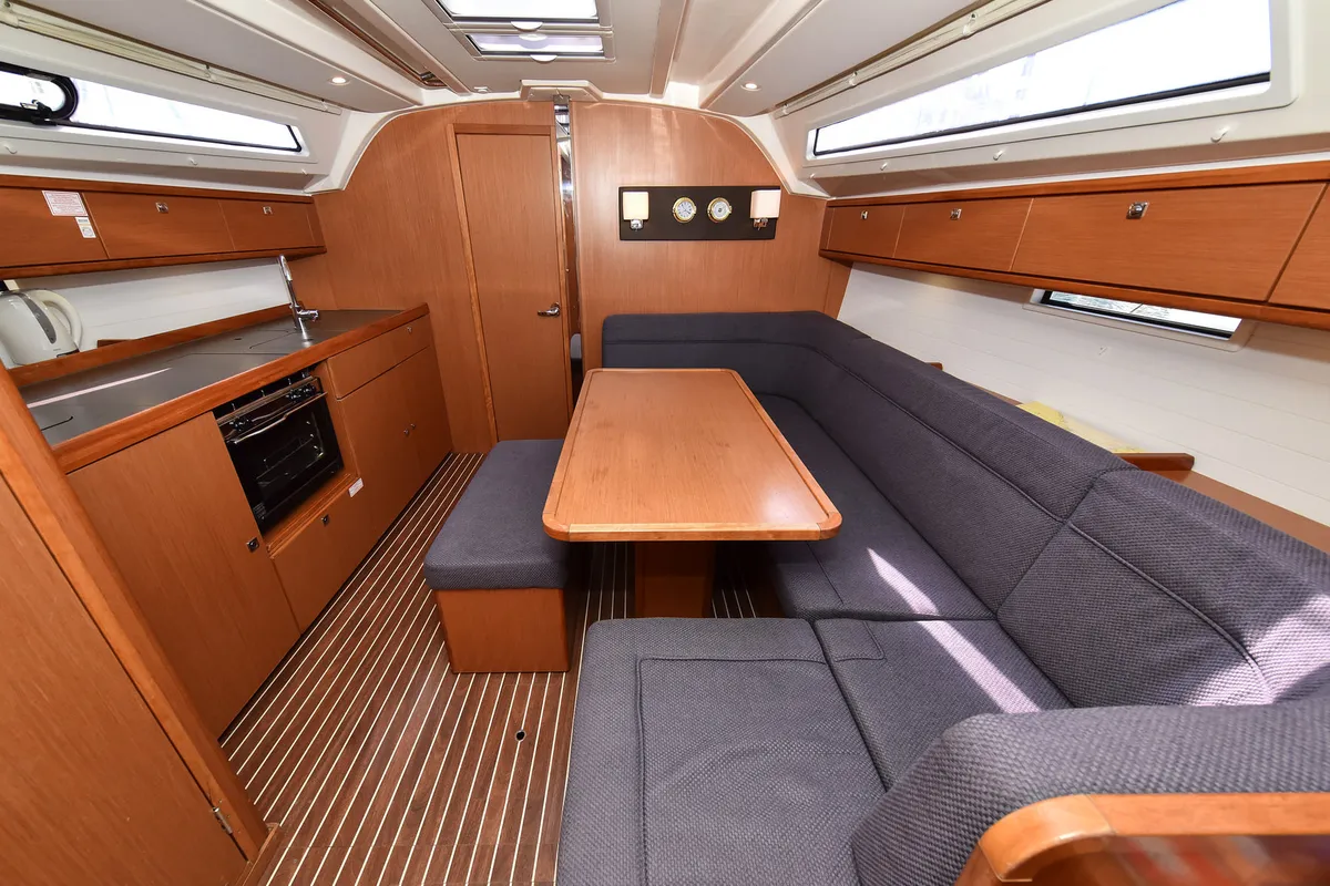 Salon of Chill Bill, a Bavaria Cruiser 41 sailboat at Zadar, Croatia