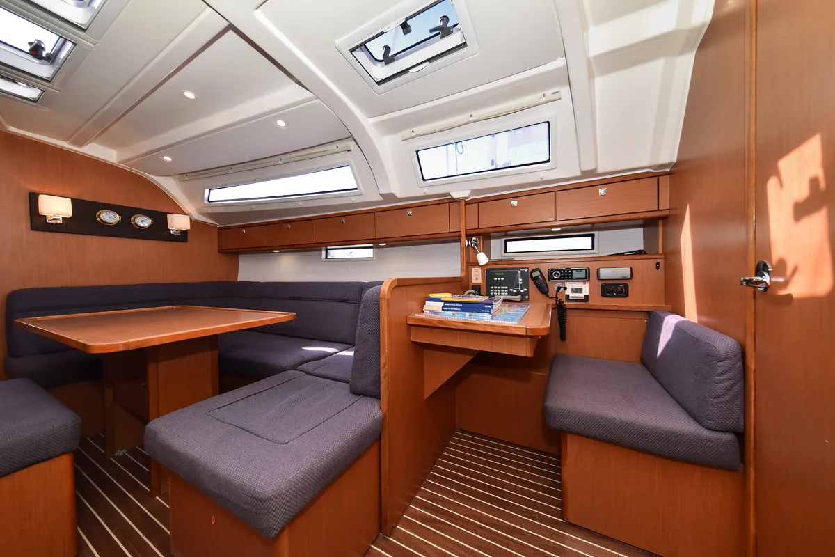 Salon of Chill Bill, a Bavaria Cruiser 41 sailboat at Zadar, Croatia