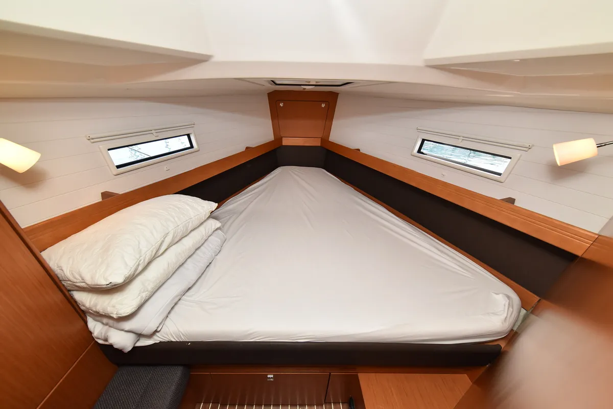Cabin on Chill Bill, a Bavaria Cruiser 41 sailboat at Zadar, Croatia