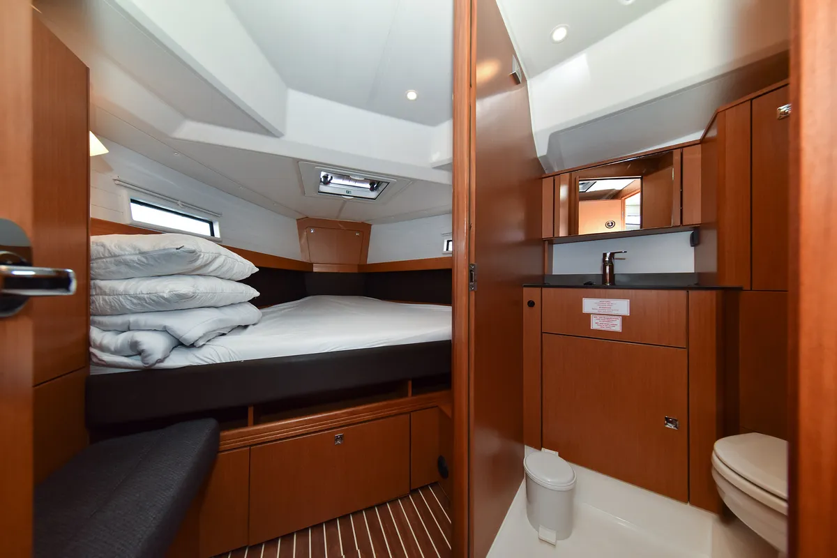 Cabin on Chill Bill, a Bavaria Cruiser 41 sailboat at Zadar, Croatia