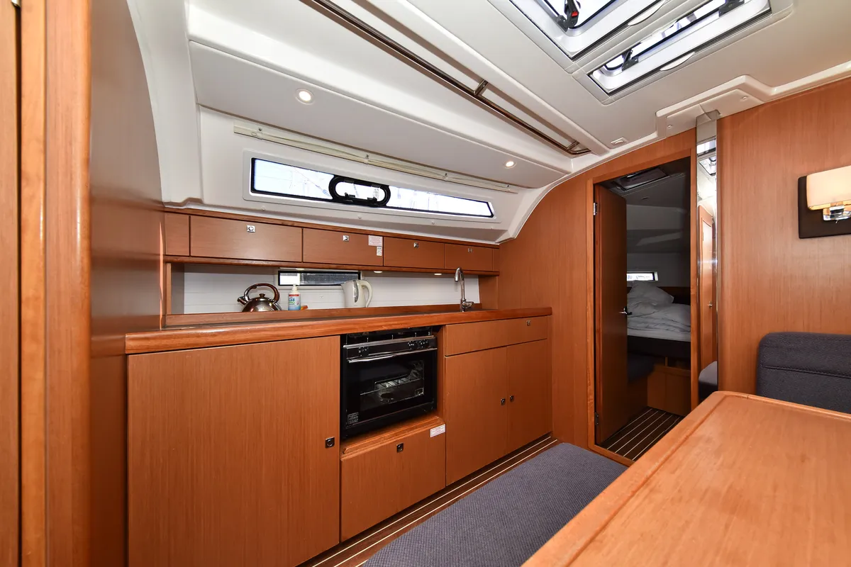 Galley of Chill Bill, a Bavaria Cruiser 41 sailboat at Zadar, Croatia