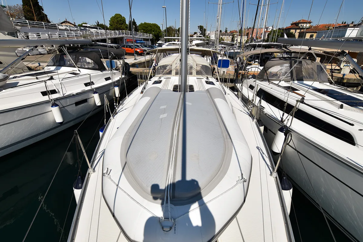 Deck of Chill Bill, a Bavaria Cruiser 41 sailboat at Zadar, Croatia