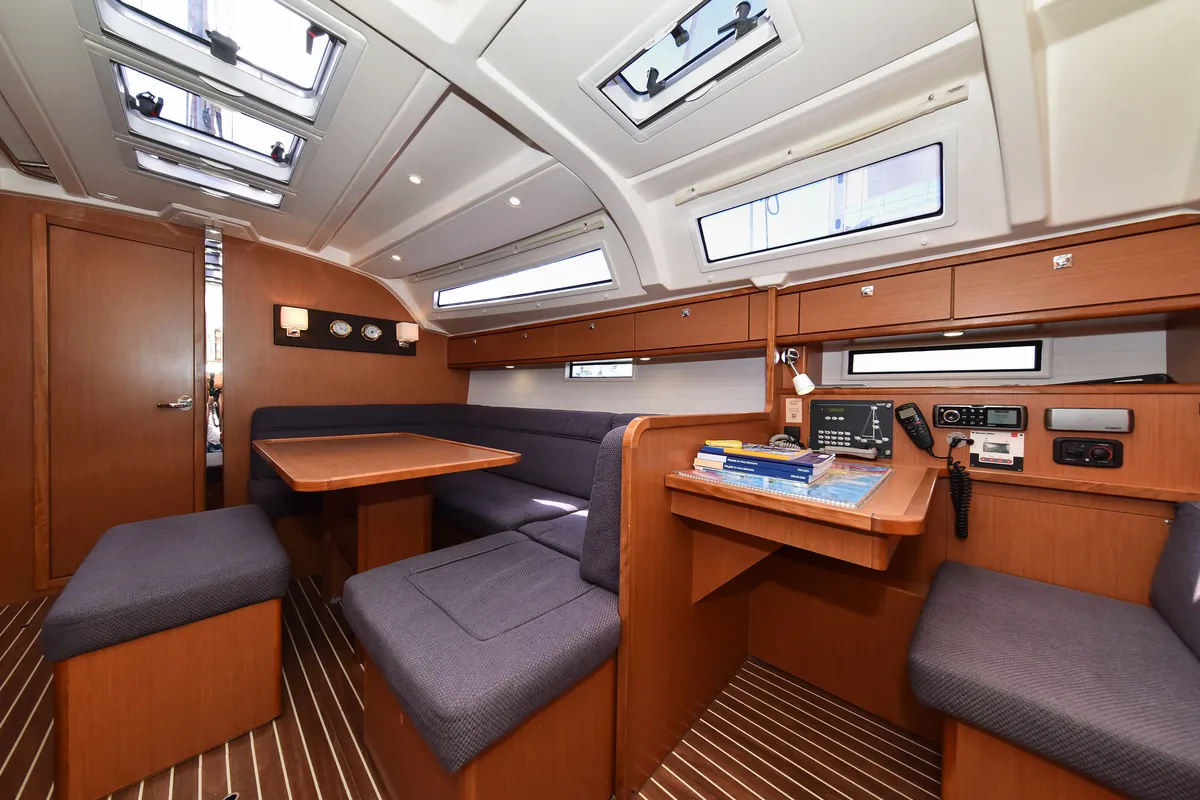 Salon of Chill Bill, a Bavaria Cruiser 41 sailboat at Zadar, Croatia