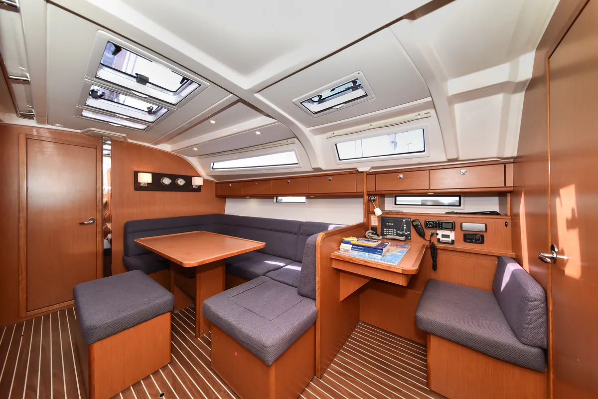 Salon of Chill Bill, a Bavaria Cruiser 41 sailboat at Zadar, Croatia