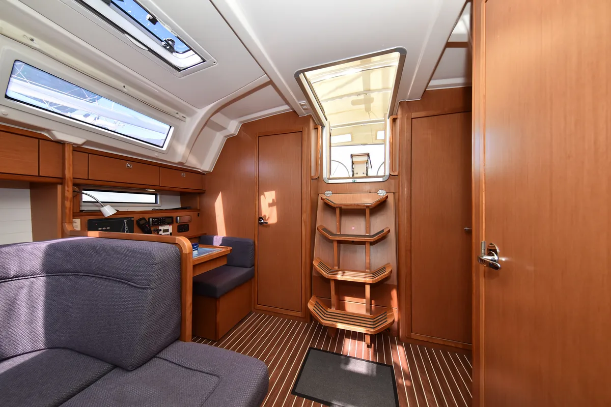 Salon of Chill Bill, a Bavaria Cruiser 41 sailboat at Zadar, Croatia