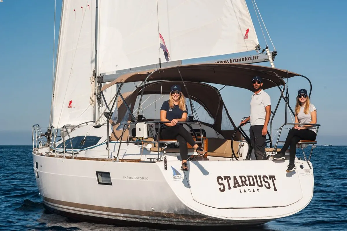 Exterior view of Stardust, a Elan Impression 40 sailboat at Zadar, Croatia