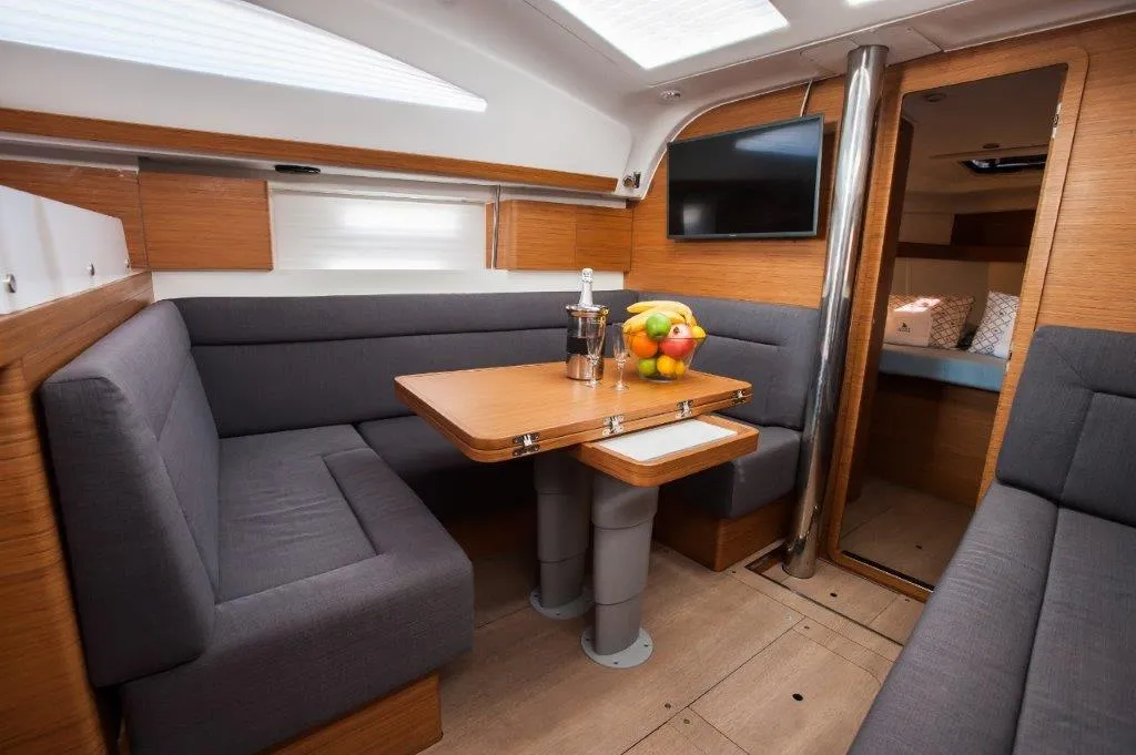 Salon of Stardust, a Elan Impression 40 sailboat at Zadar, Croatia
