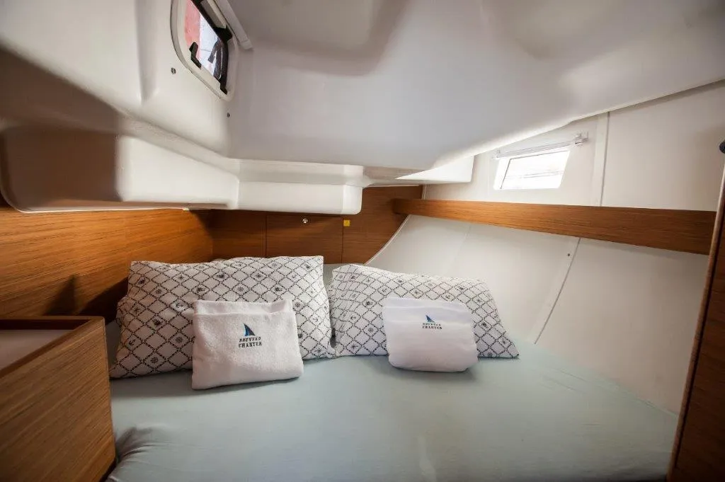 Cabin on Stardust, a Elan Impression 40 sailboat at Zadar, Croatia
