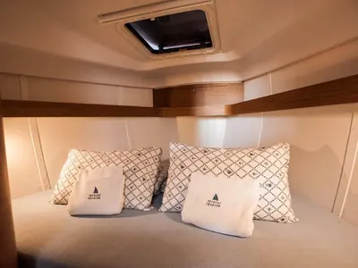 Cabin on Stardust, a Elan Impression 40 sailboat at Zadar, Croatia