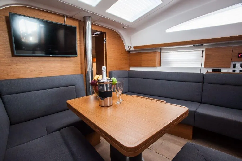 Salon of Stardust, a Elan Impression 40 sailboat at Zadar, Croatia