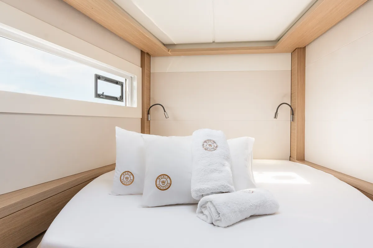 Cabin on Poseidon, a Lagoon 46 catamaran at Šibenik, Croatia