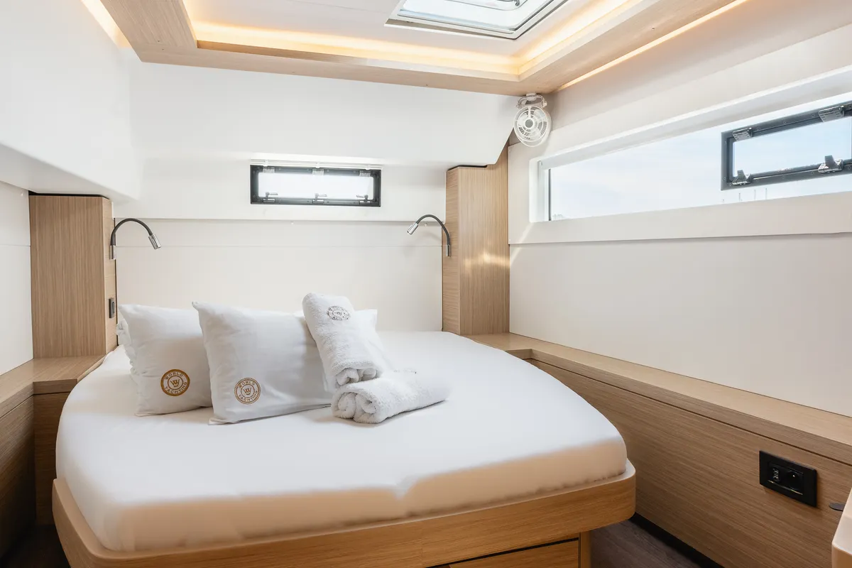 Cabin on Poseidon, a Lagoon 46 catamaran at Šibenik, Croatia