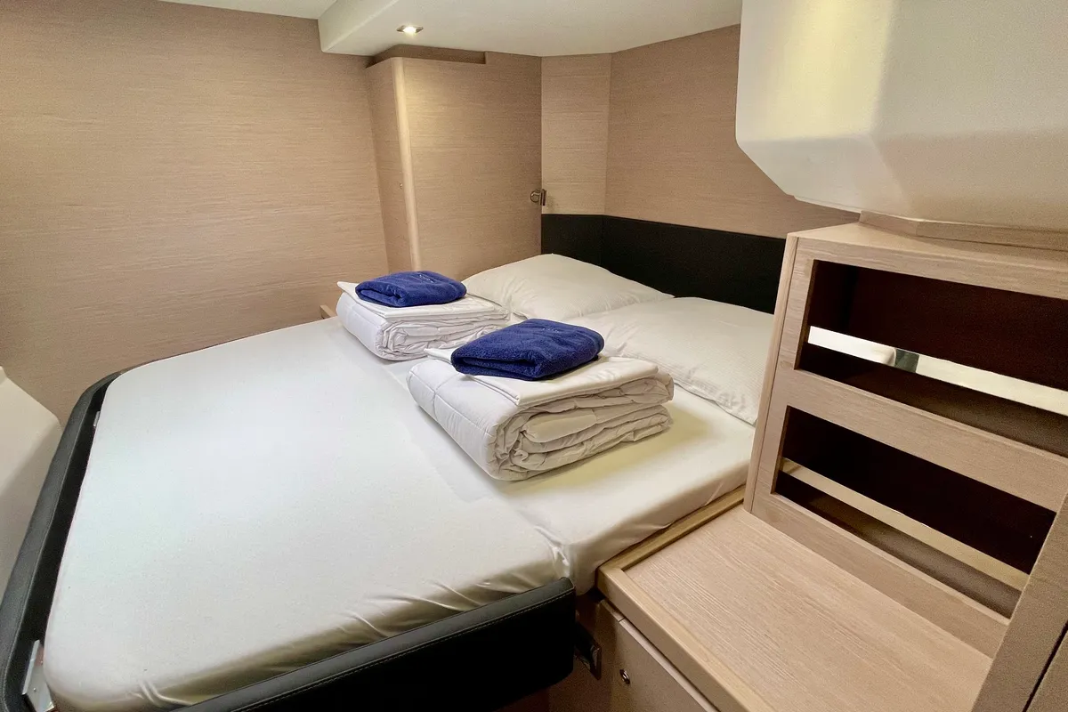 Cabin on Mojito, a Dufour 48 Catamaran catamaran at Pirovac, Croatia