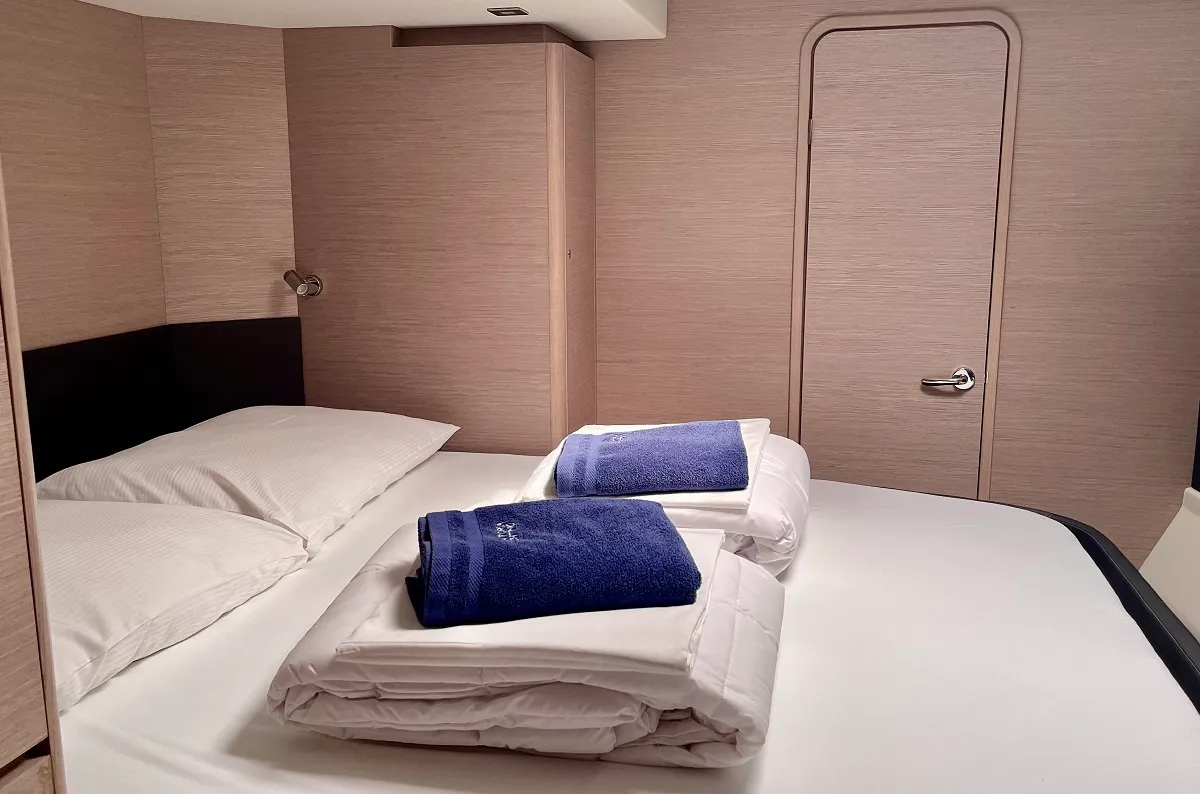 Cabin on Mojito, a Dufour 48 Catamaran catamaran at Pirovac, Croatia