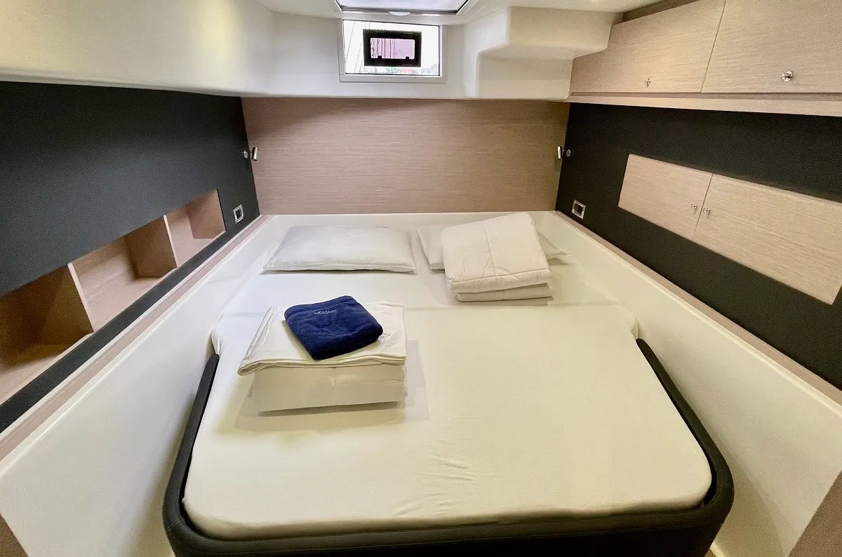 Cabin on Mojito, a Dufour 48 Catamaran catamaran at Pirovac, Croatia