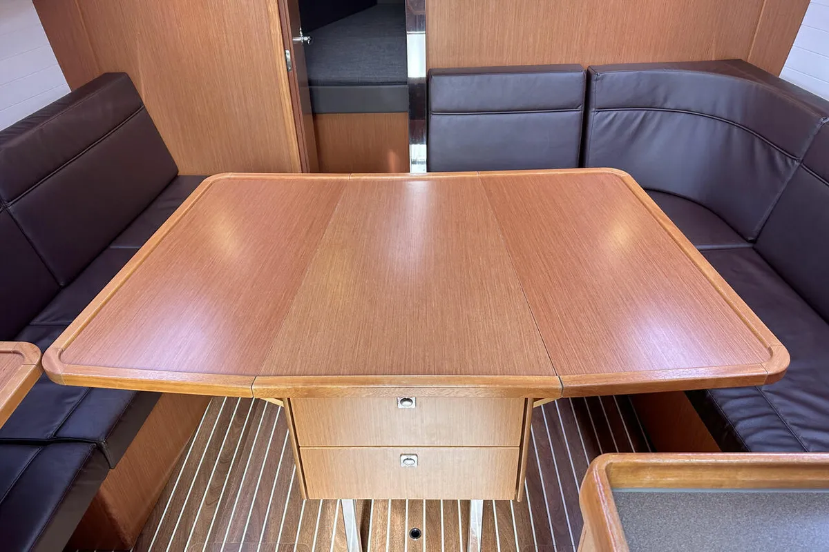 Salon of Tiger, a Bavaria Cruiser 37 sailboat at Flensburg, Germany