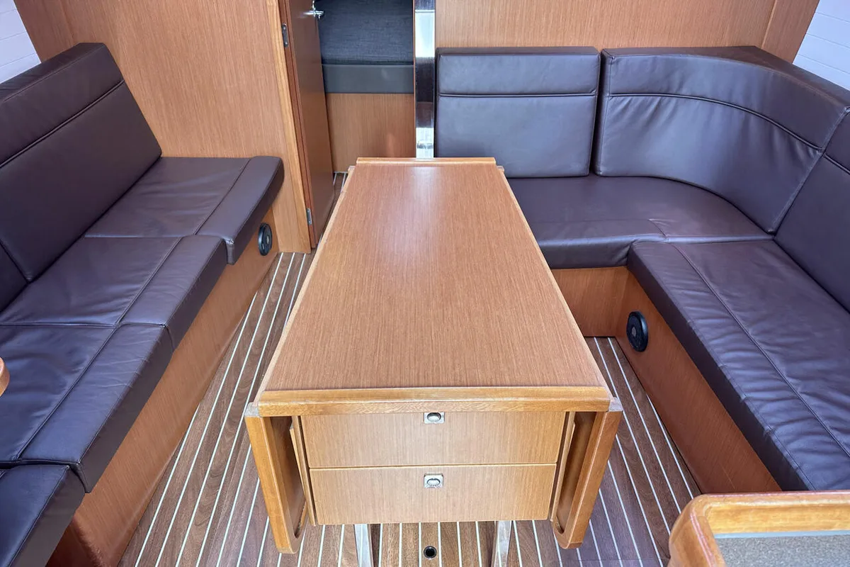 Salon of Tiger, a Bavaria Cruiser 37 sailboat at Flensburg, Germany