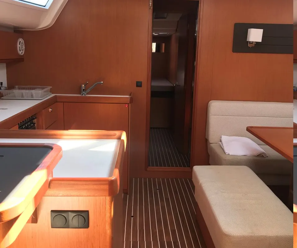Salon of Apollon, a Bavaria Cruiser 51 sailboat at Athens, Greece