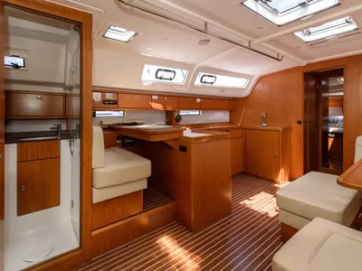 Salon of Apollon, a Bavaria Cruiser 51 sailboat at Athens, Greece