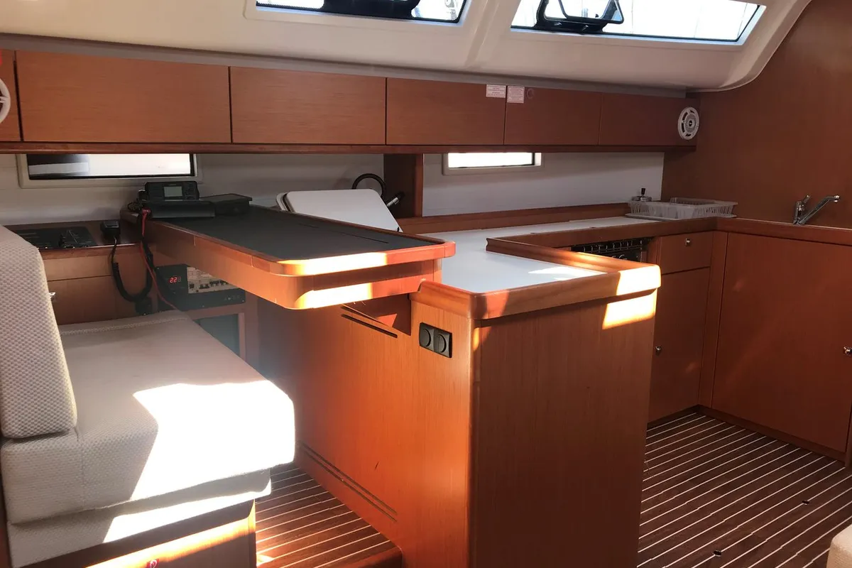 Galley of Apollon, a Bavaria Cruiser 51 sailboat at Athens, Greece