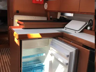Galley of Apollon, a Bavaria Cruiser 51 sailboat at Athens, Greece