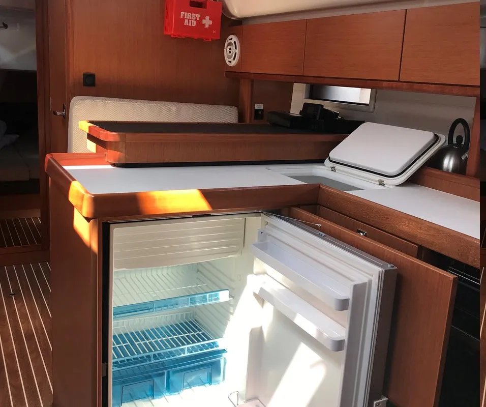 Galley of Apollon, a Bavaria Cruiser 51 sailboat at Athens, Greece