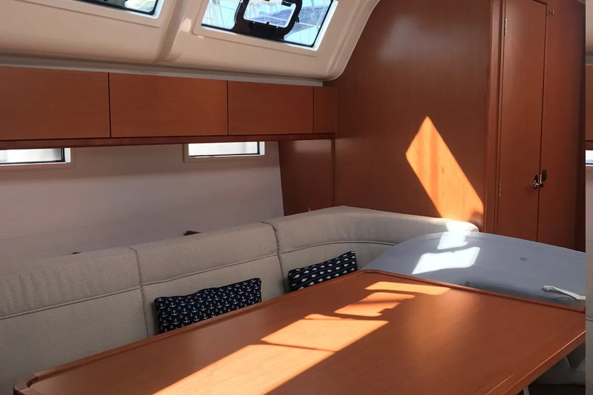 Salon of Apollon, a Bavaria Cruiser 51 sailboat at Athens, Greece