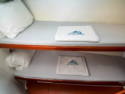 Cabin on Blondie, a Beneteau Cyclades 43.4 sailboat at Marmaris, Turkey