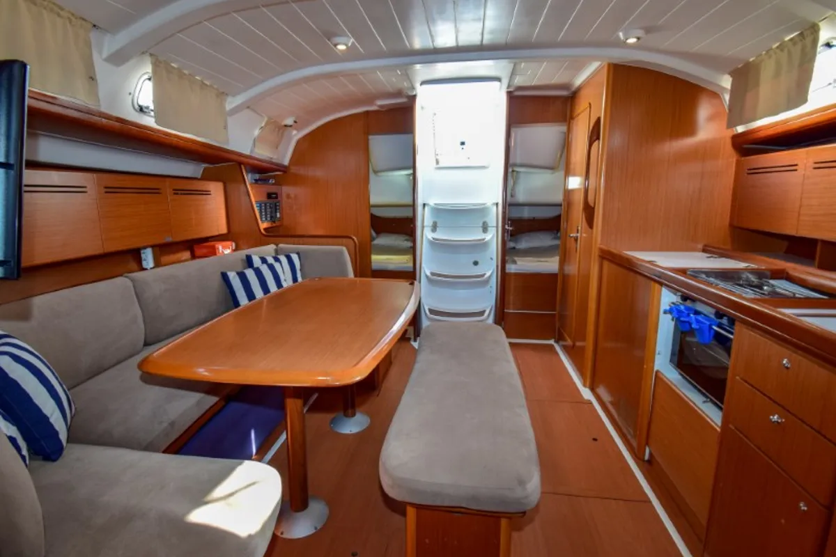 Galley of Blondie, a Beneteau Cyclades 43.4 sailboat at Marmaris, Turkey