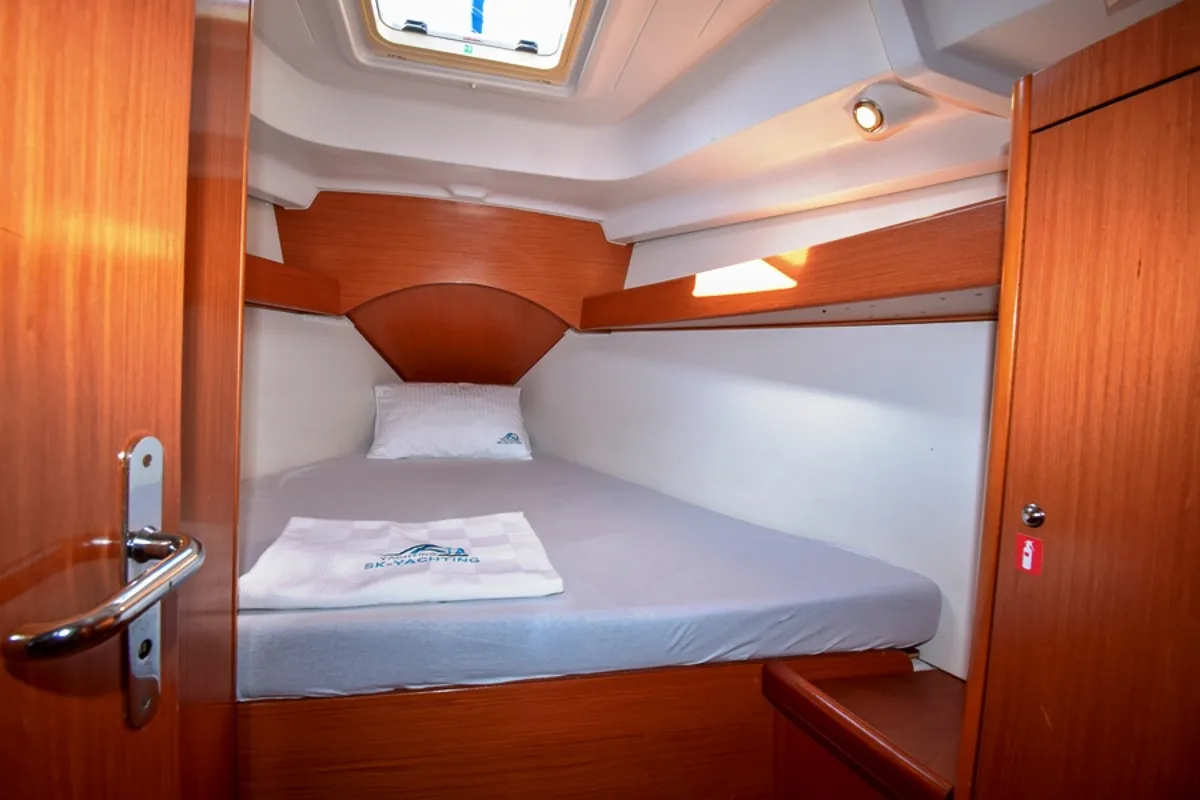 Cabin on Blondie, a Beneteau Cyclades 43.4 sailboat at Marmaris, Turkey