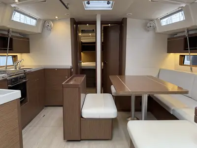 Salon of Momo, a Beneteau Oceanis 46.1 sailboat at Grad Pula, Croatia