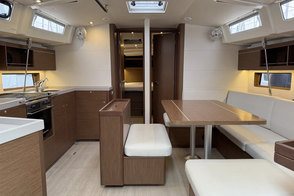 Salon of Momo, a Beneteau Oceanis 46.1 sailboat at Grad Pula, Croatia