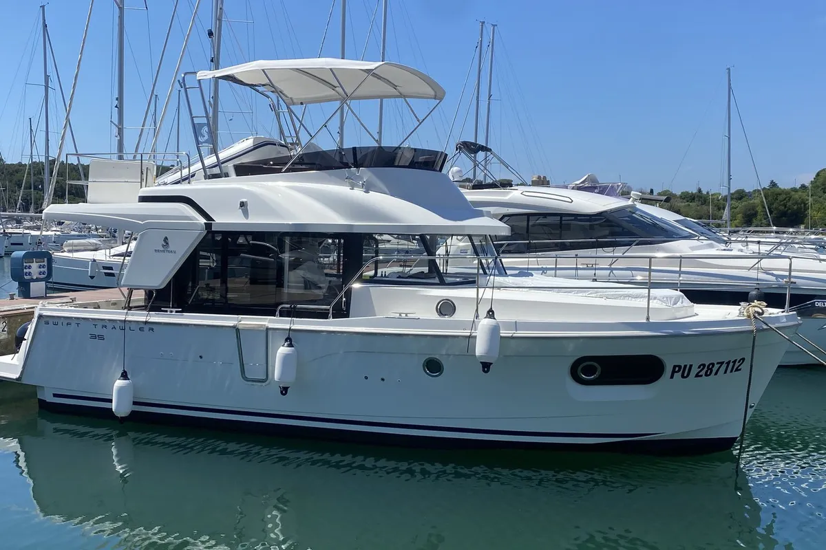 Fritz, a Beneteau Swift Trawler 35 motorboat at Grad Pula, Croatia