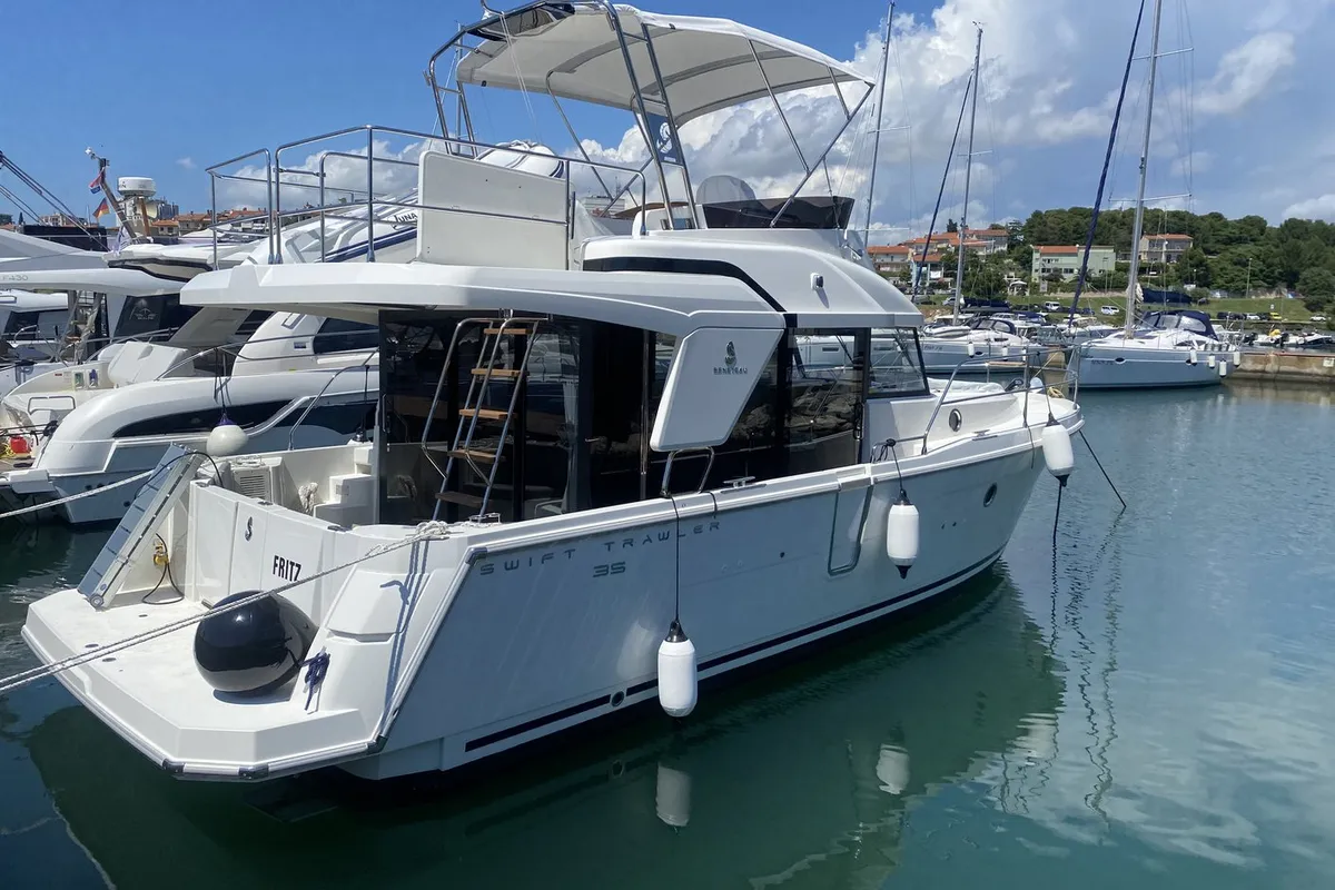 Fritz, a Beneteau Swift Trawler 35 motorboat at Grad Pula, Croatia
