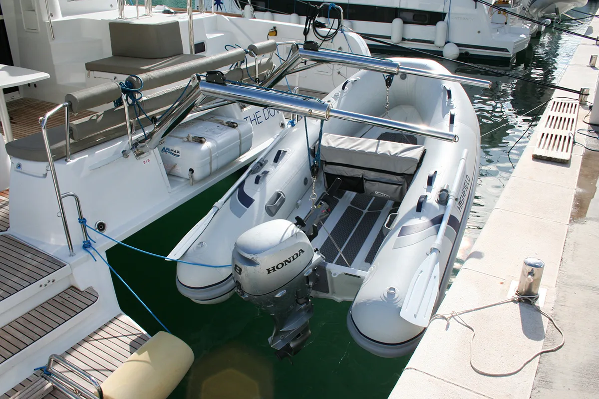 The Dove , a Lagoon 40 catamaran at Dubrovnik, Croatia