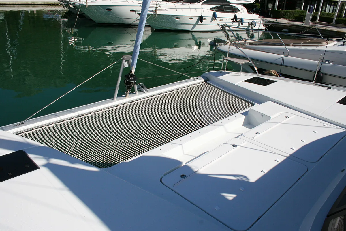 Deck of The Dove , a Lagoon 40 catamaran at Dubrovnik, Croatia