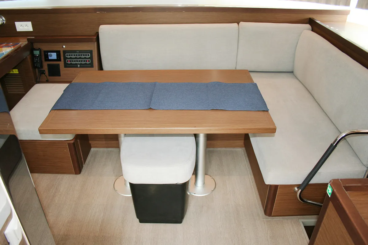 Salon of The Dove , a Lagoon 40 catamaran at Dubrovnik, Croatia