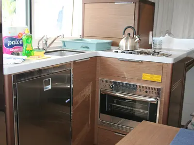 Galley of The Dove , a Lagoon 40 catamaran at Dubrovnik, Croatia