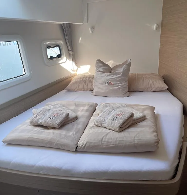 Cabin on Sailing Breeze, a Lagoon 42 OW catamaran at Općina Rogoznica, Croatia
