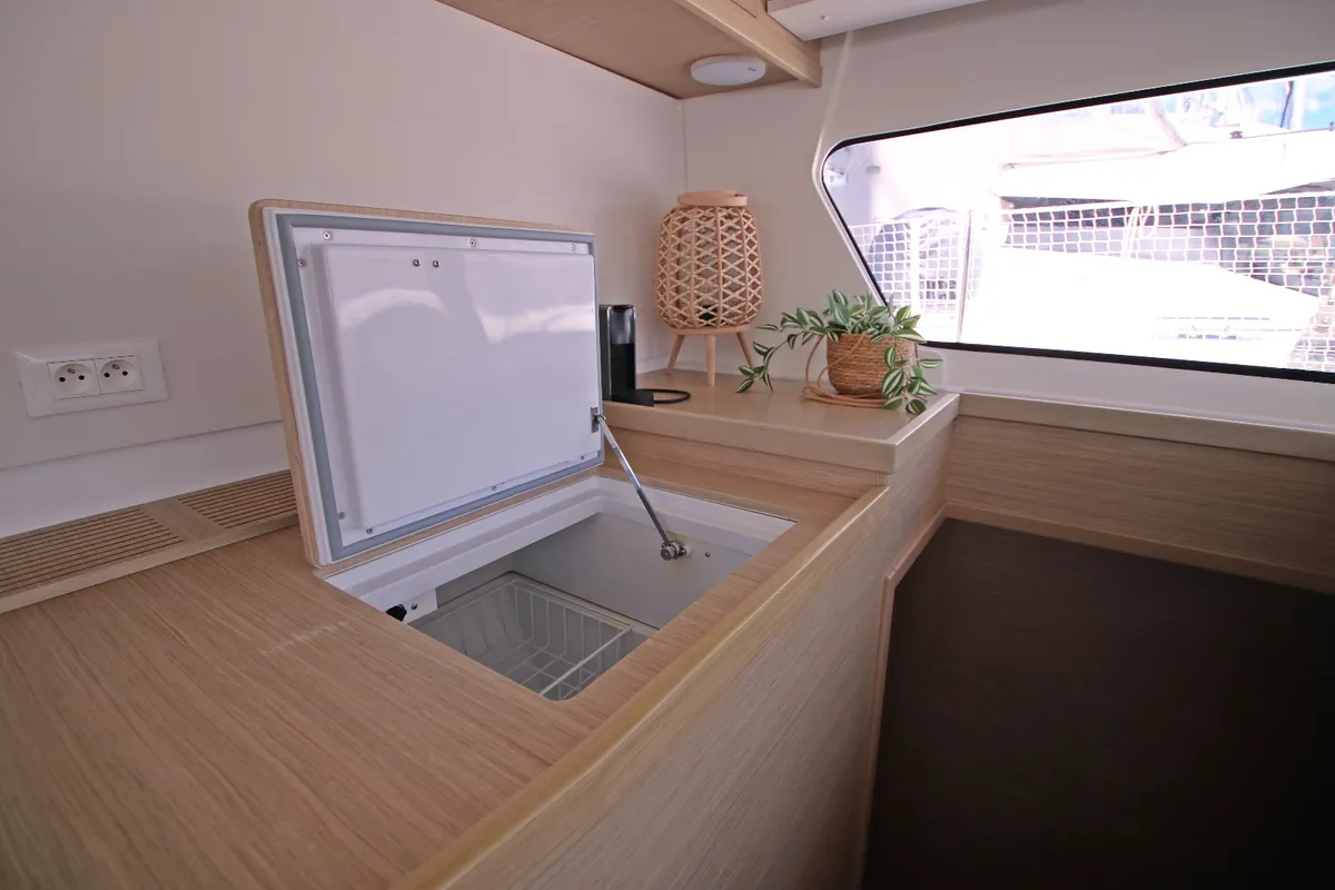 Galley of Sailing Breeze, a Lagoon 42 OW catamaran at Općina Rogoznica, Croatia