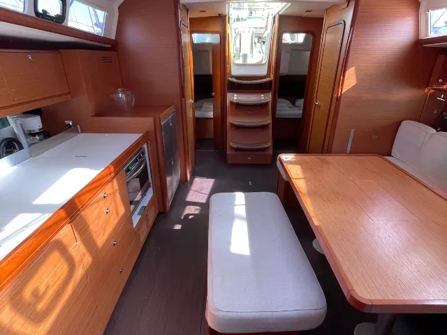 Salon of Despoina, a Dufour 460 Grand Large sailboat at Athens, Greece
