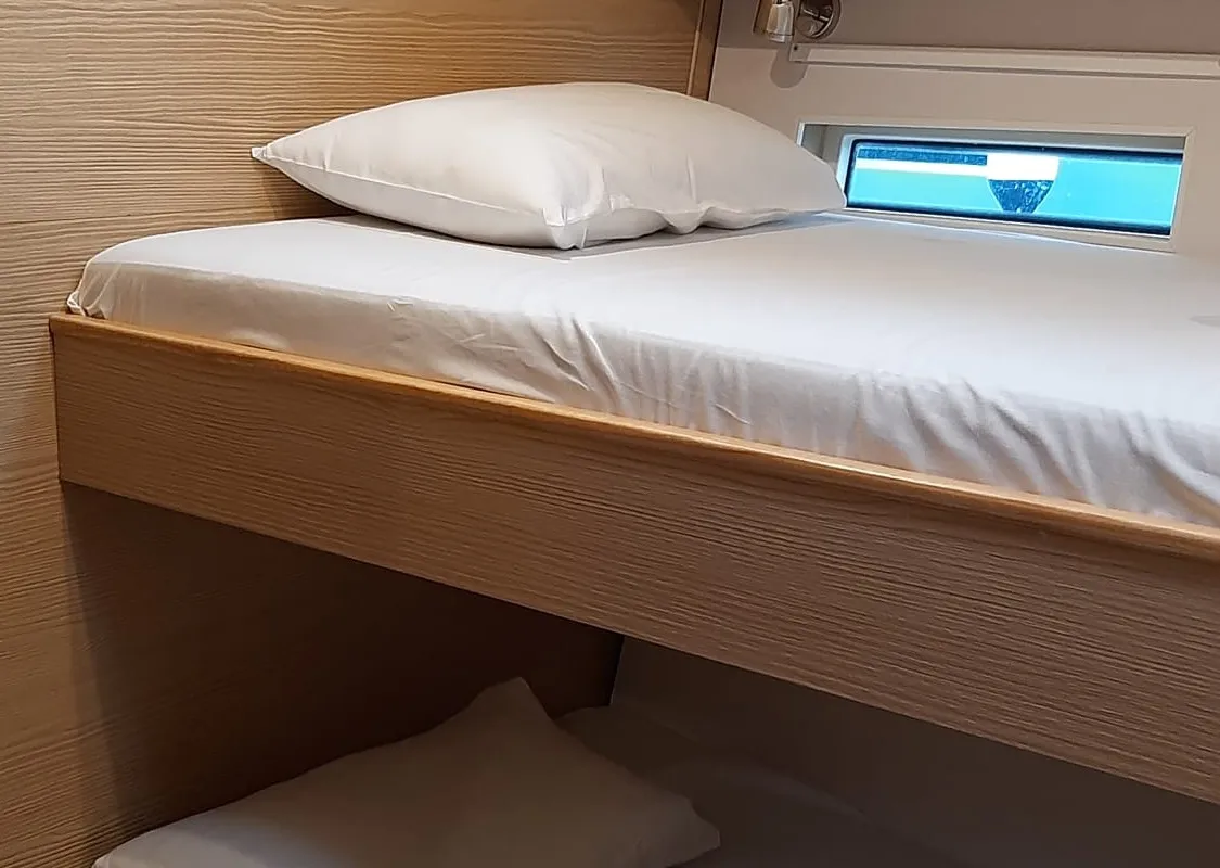Cabin on EL PATRON, a D&D Kufner 54 sailboat at Grad Trogir, Croatia