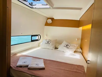 Cabin on Yemaya Denia Bareboat, a Excess 11 catamaran at Dénia, Spain