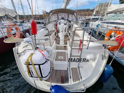 Deck of Madera, a Delphia 40.3 sailboat at Gdańsk, Poland