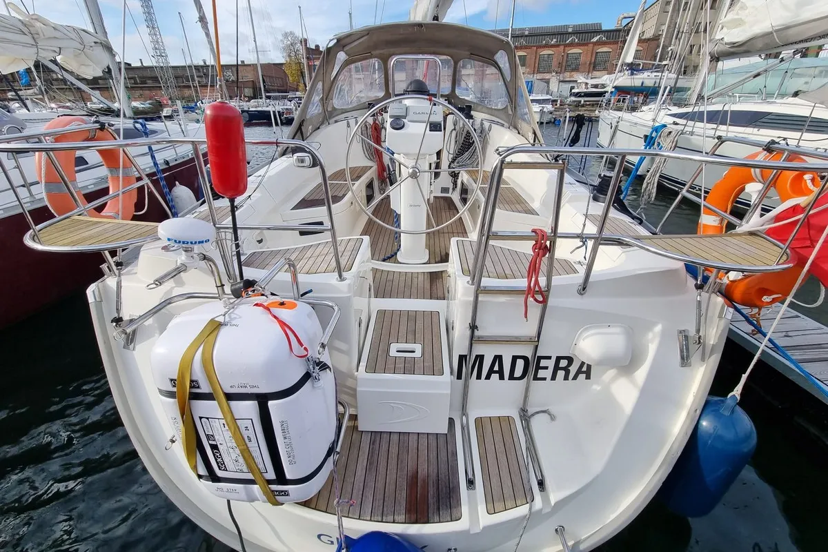 Deck of Madera, a Delphia 40.3 sailboat at Gdańsk, Poland