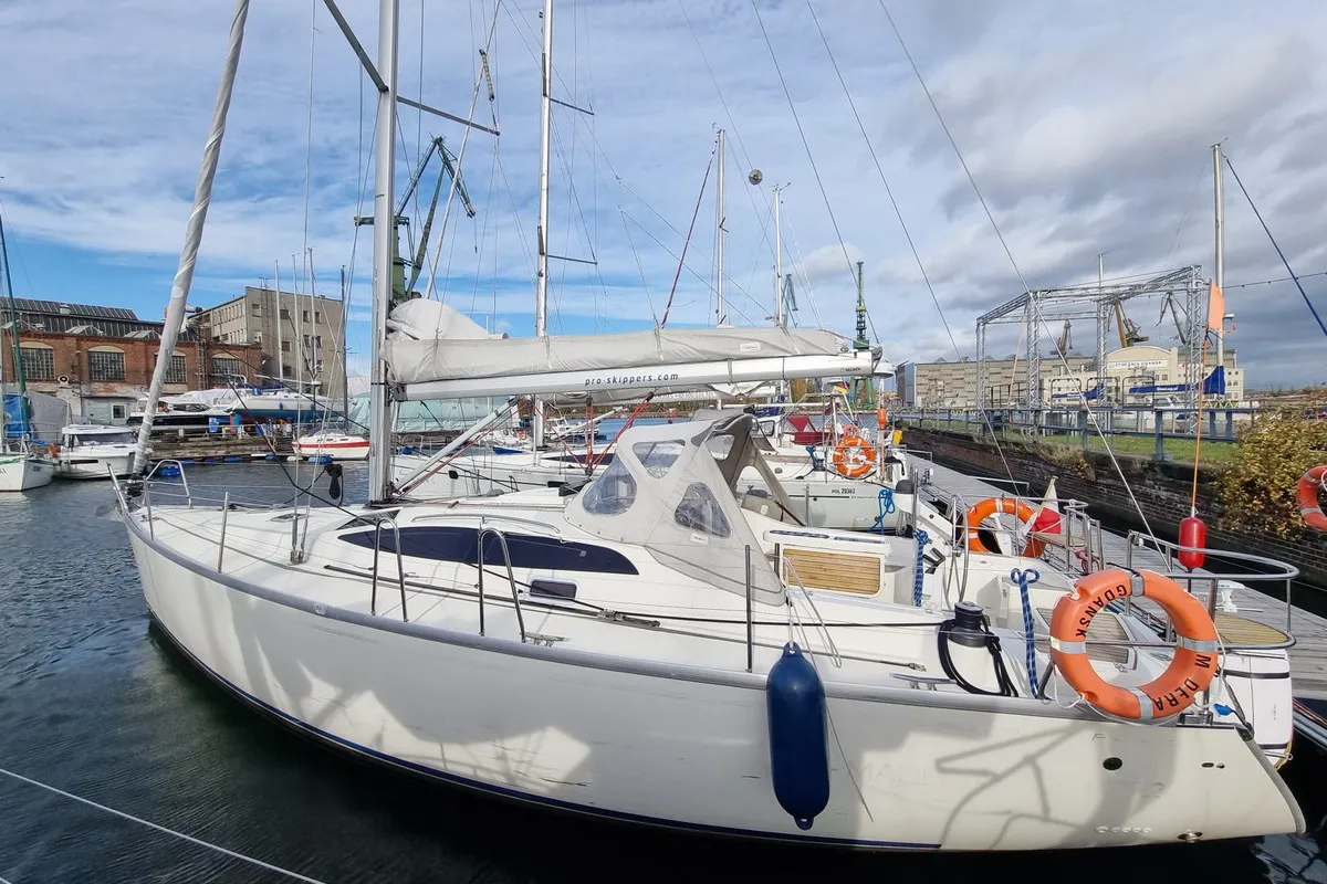 Exterior view of Madera, a Delphia 40.3 sailboat at Gdańsk, Poland