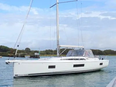 Exterior view of Bolero, a Beneteau Oceanis 51.1 sailboat at Municipal Unit of Lefkada, Greece