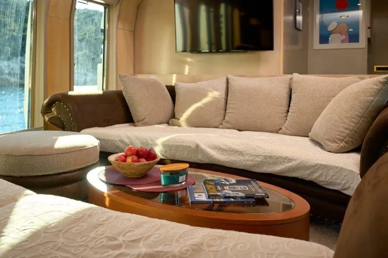 Salon of Marshall, a Posillipo Technema 82 motor yacht at Split, Croatia