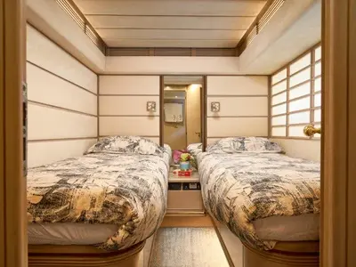 Cabin on Marshall, a Posillipo Technema 82 motor yacht at Split, Croatia