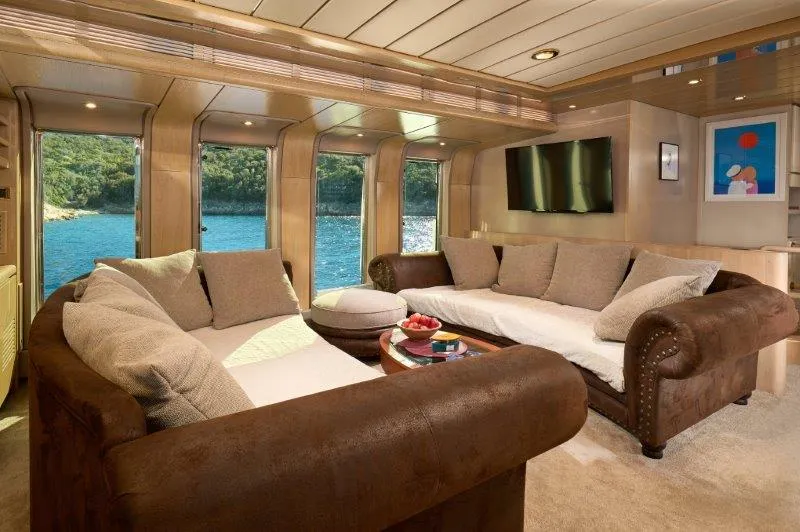 Salon of Marshall, a Posillipo Technema 82 motor yacht at Split, Croatia